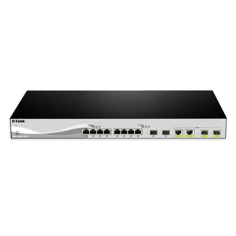 Switch de red D-Link DXS-1210-12SC/E gestionado L2 10G Ethernet (100/1000/10000) 1U negro, plata
