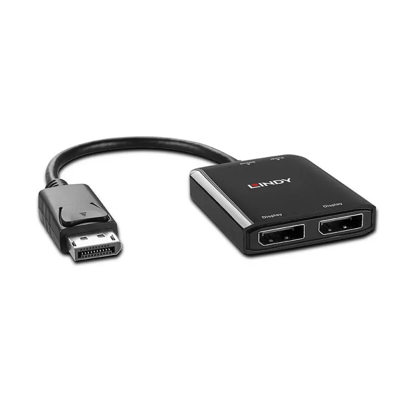 Hub de interfaz Lindy 38430 DisplayPort 21600 Mbit/s negro
