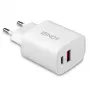 Lindy 73413 cargador USB-A y USB-C, 20 W, Power Delivery, 100–240 V, blanco