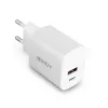 Lindy 73413 cargador USB-A y USB-C, 20 W, Power Delivery, 100–240 V, blanco