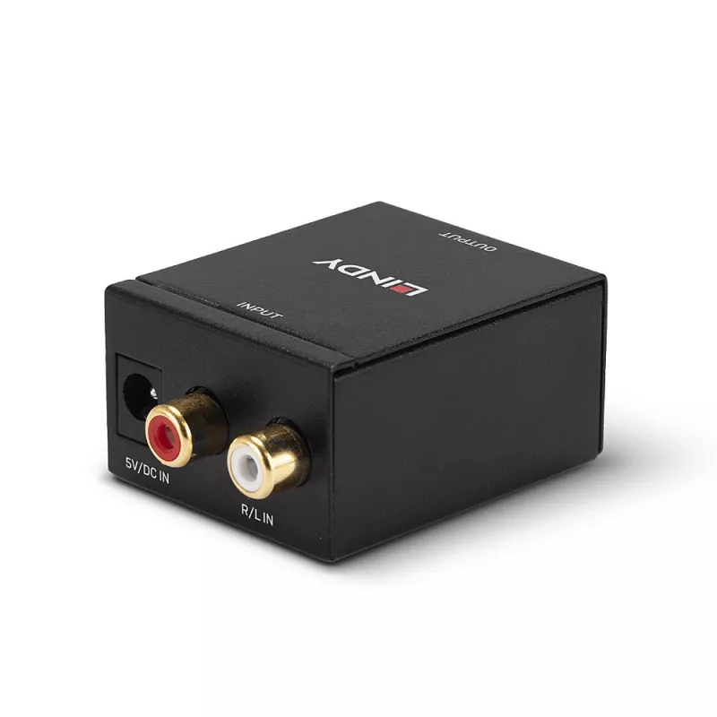 Convertidor ADC de fono a TosLink (óptico) y coaxial Lindy 70309