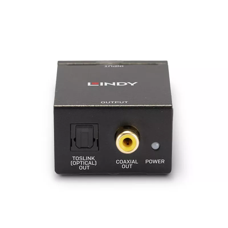 Convertidor ADC de fono a TosLink (óptico) y coaxial Lindy 70309