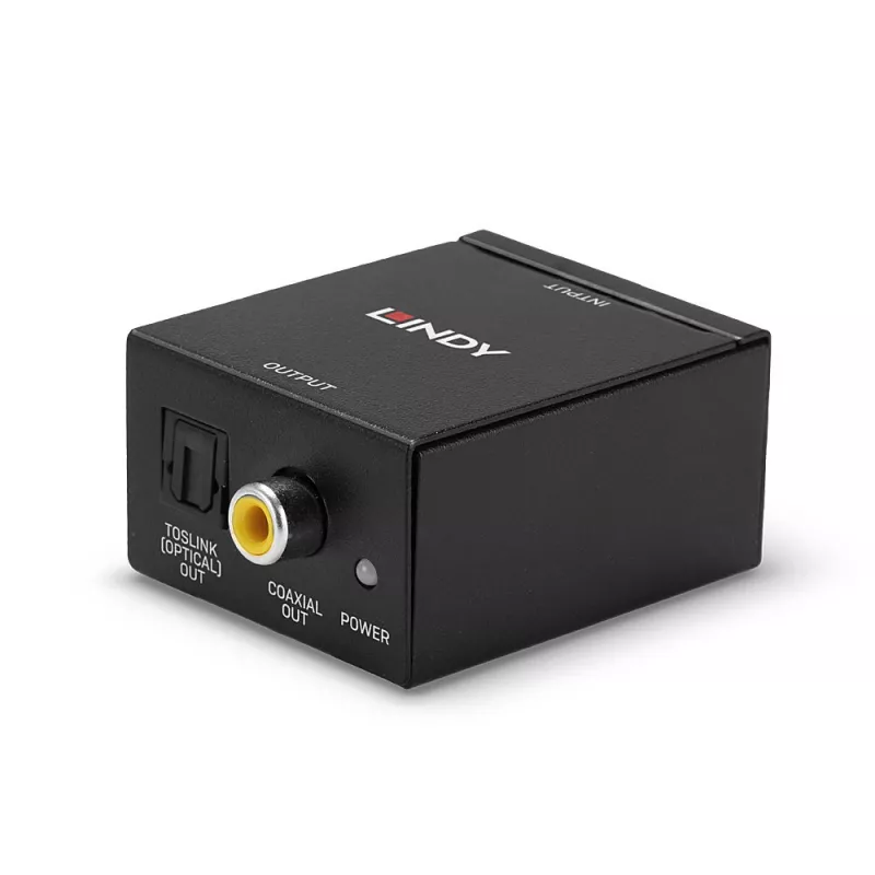 Convertidor ADC de fono a TosLink (óptico) y coaxial Lindy 70309