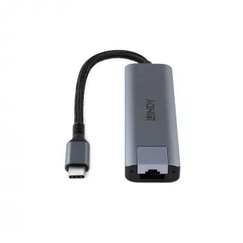 Hub Lindy USB 3.2 Gen 2 Type-C y Gigabit Ethernet