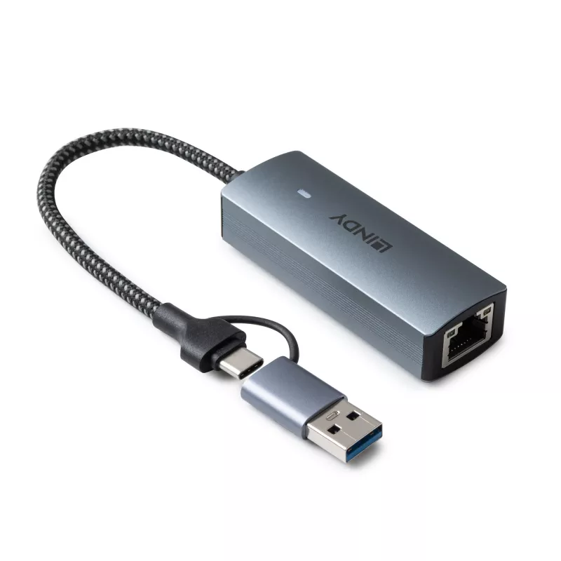 Lindy 43415 convertidor de USB 3.2 Gen 1 a 5G Ethernet