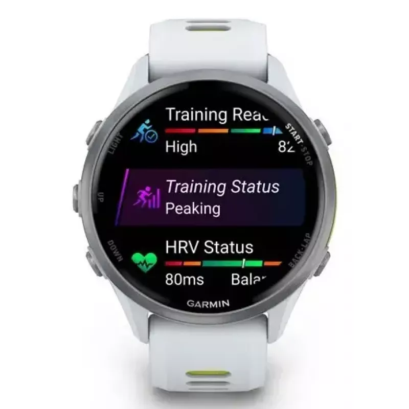 Garmin Forerunner 970 Titanium 010-02969-11 reloj inteligente deportivo, Whitestone/Amp Yellow