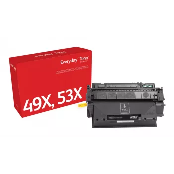 Tóner negro Everyday™ de Xerox compatible con HP 49X 53X (Q5949X/ Q7553X), alta capacidad