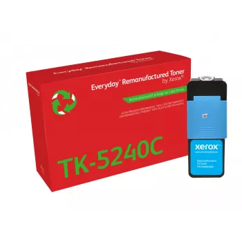 Tóner cian remanufacturado Everyday™ de Xerox compatible con Kyocera TK-5240C, capacidad estándar