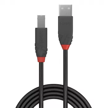Cable Lindy 0,5 m USB 2.0 Type-A a B, Anthra Line