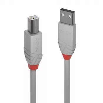 Cable Lindy 1 m USB 2.0 Type-A a B, Anthra Line, gris