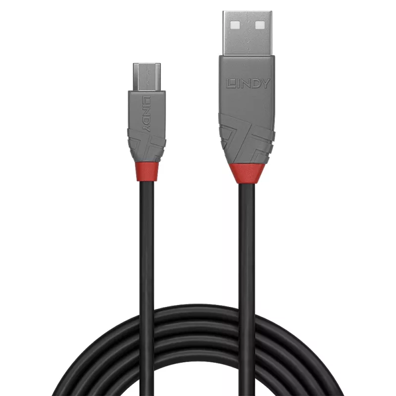 Cable Lindy 1 m USB 2.0 Type-A a Micro-B, Anthra Line