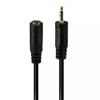 Adaptador de audio Lindy conector macho de 2,5 mm a conector hembra de 3,5 mm