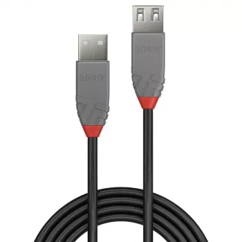 Cable alargador Lindy 0,5 m USB 2.0 Type-A, Anthra Line