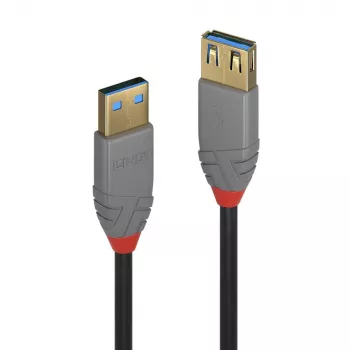 Cable de prolongación USB 3.2 Type-A Lindy 1 m, 5Gbit/s, Anthra Line