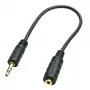 Adaptador de audio jack de 3,5 mm macho a jack de 2,5 mm hembra 20 cm negro
