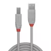 Cable USB 2.0 Type-A a B Lindy 0,5 m, Anthra Line, gris