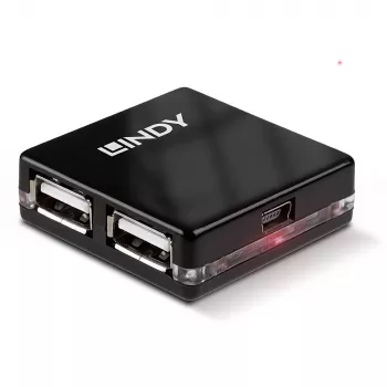 Hub USB Lindy 4 puertos USB 2.0 Mini Hub