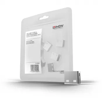 Bloqueador de puertos Lindy USB Port Blocker (sin llave) pack de 10 color blanco