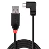 Cable USB 2.0 Lindy 1 m - Type-A a Micro-B, acodado 90 grados