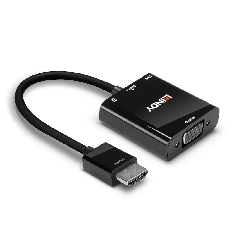 Convertidor HDMI a VGA y audio Lindy 38285