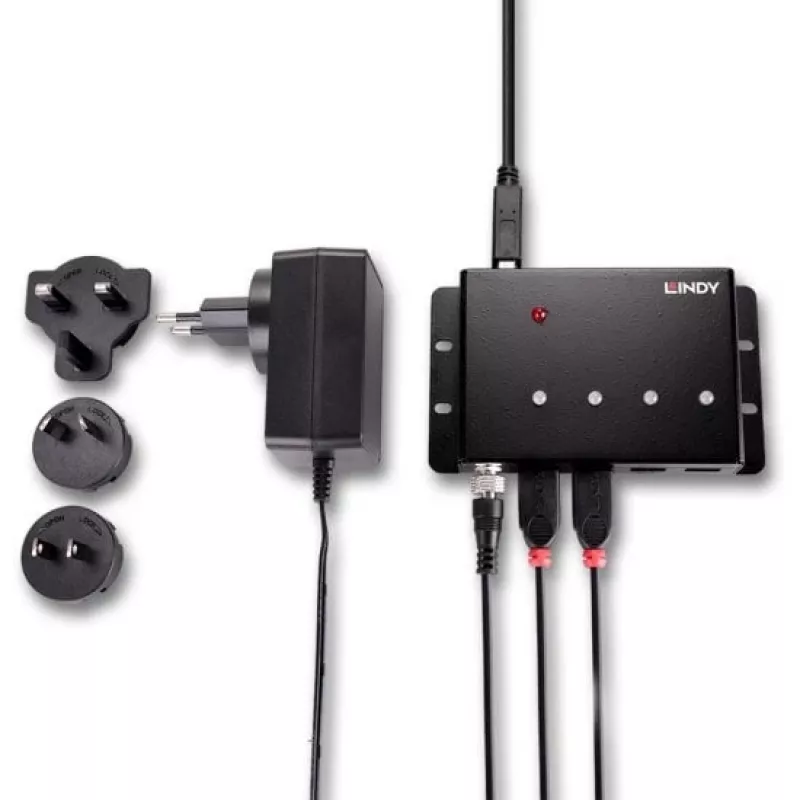 Hub USB 3.0 de metal Lindy 4 puertos
