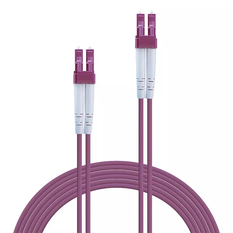 Cable de fibra óptica Lindy 2m LC-LC OM4 50/125