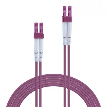 Cable de fibra óptica Lindy 3m LC-LC OM4 50/125