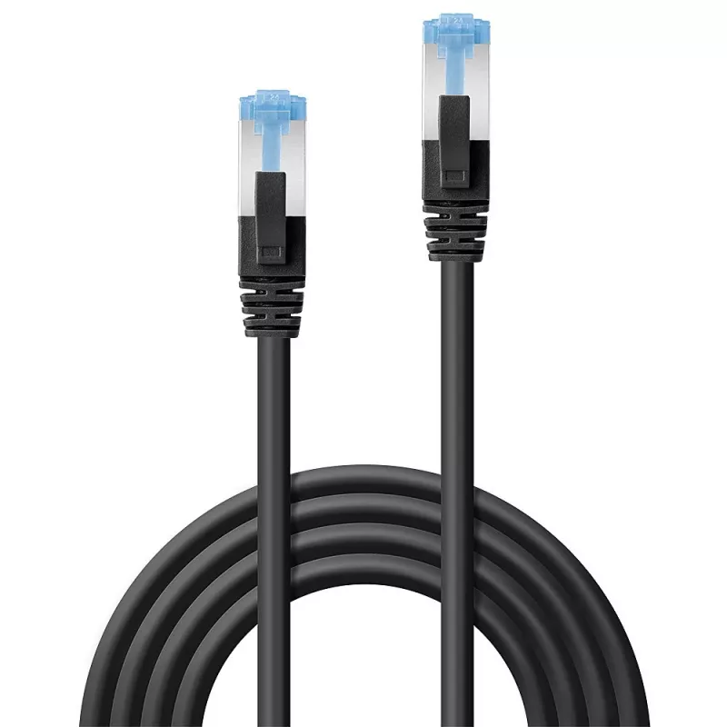 Cable de red Lindy 47412 negro 1 m Cat6a S/FTP (S-STP)