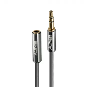 Cable de audio alargador Lindy 3m 3,5mm, Cromo Line