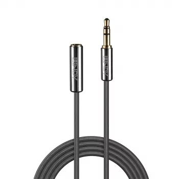 Cable de audio alargador Lindy 3m 3,5mm, Cromo Line