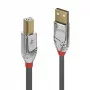 Lindy 5m cable USB 2.0 Type-A a B, Cromo Line