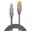 Lindy 5m cable USB 2.0 Type-A a B, Cromo Line
