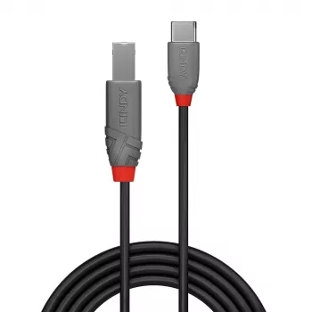 Cable USB 2.0 Type-C a B Lindy 36940 0,5 m Anthra Line
