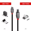Cable USB 2.0 Type-C a B Lindy 36940 0,5 m Anthra Line