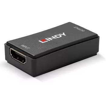 Lindy 50m repetidor HDMI 4K30, HDCP 2.2, receptor AV, con cable, negro, HDCP