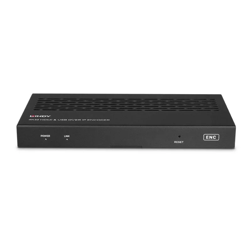 Lindy 38396 codificador 4K30 HDMI y USB sobre IP, Multicast y Videowall, HDMI 2.0, HDCP 2.2, PoE, 100 m
