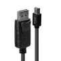 Lindy 2m Mini DisplayPort macho a DisplayPort macho, negro, 2 m, Mini DisplayPort, DisplayPort, macho, macho, 2560 x 1600 píxeles