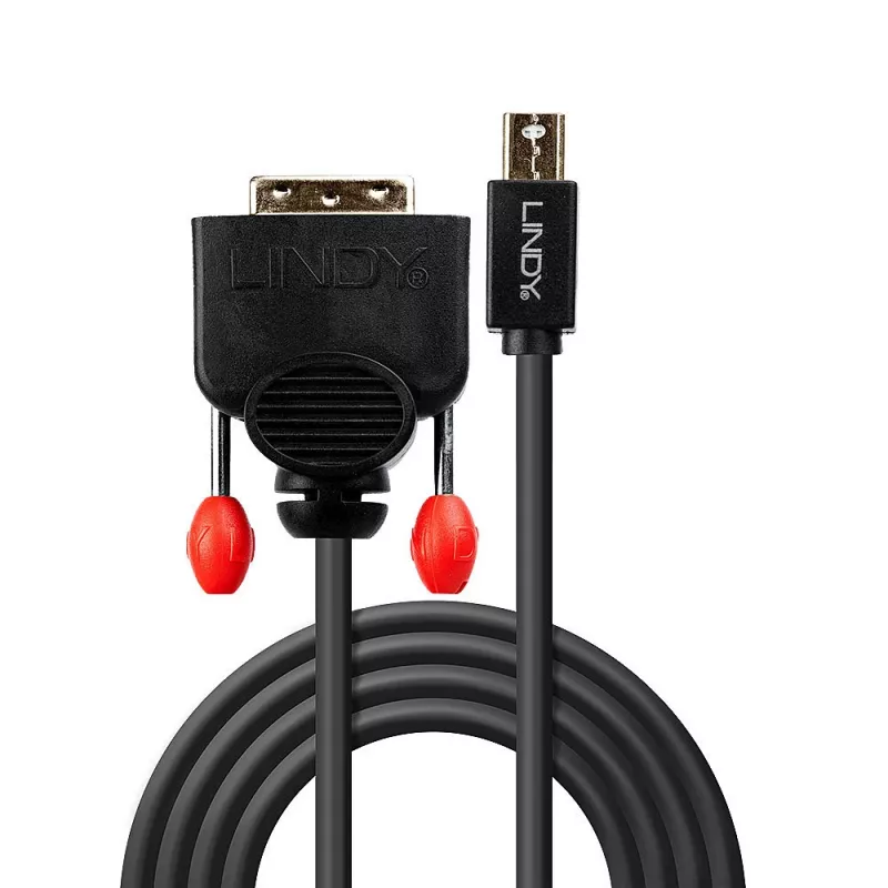 Lindy 2m cable Mini DisplayPort a DVI, negro