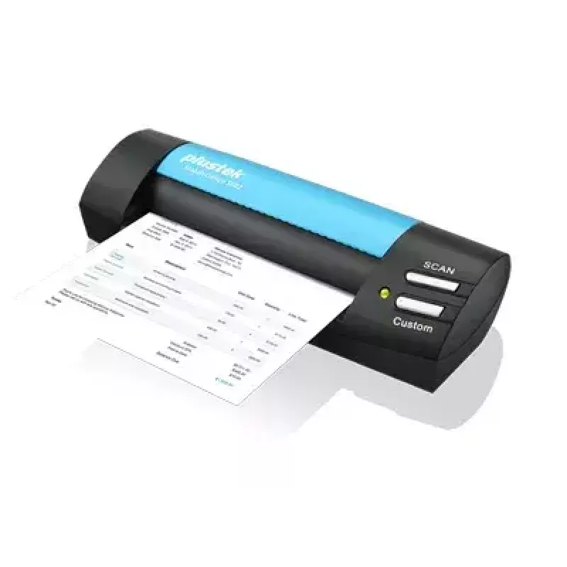 Escáner de tarjetas de visita Plustek MobileOffice S602 1200 x 1200 dpi A6 negro, azul
