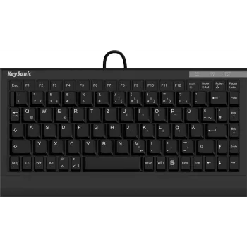 Teclado KeySonic ACK-595C+ (DE) oficina USB QWERTZ alemán negro