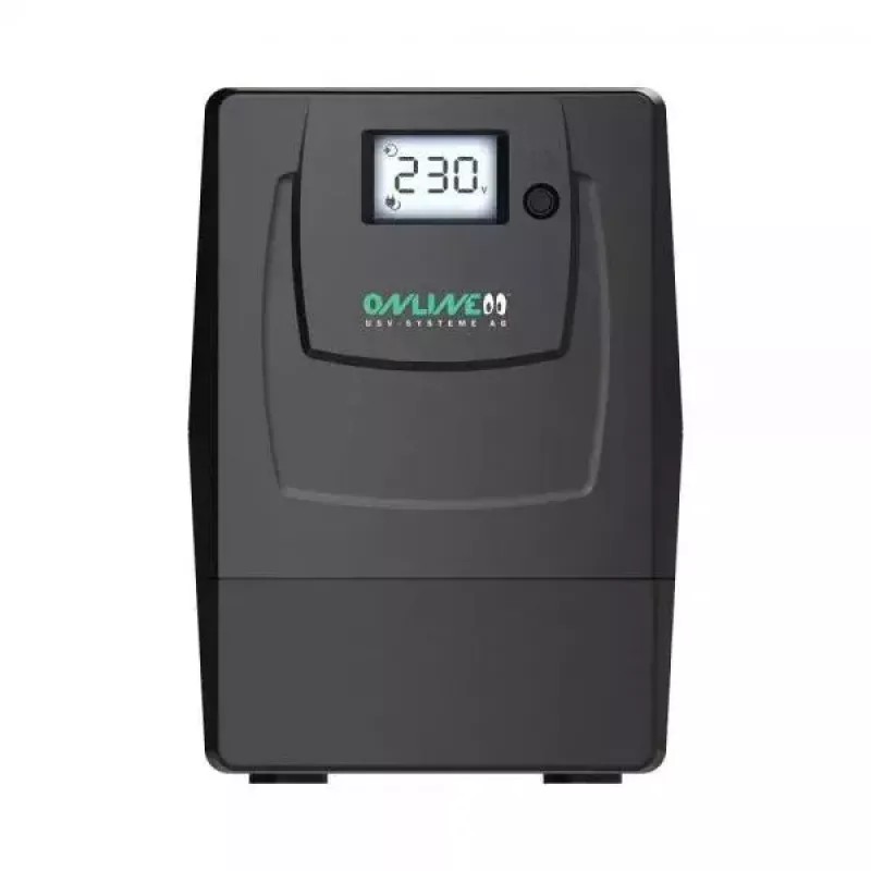 ONLINE USV YUNTO Smile 800 SAI line-interactive, 800 VA / 480 W, 2 tomas Schuko, LCD