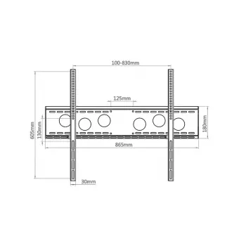 Soporte de pared para TV Hagor WH 85 F-HD 2,79 m (110 pulgadas) negro