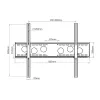 Hagor WH 85 T-HD soporte de pared para TV, 55–110 pulgadas (140–279 cm), VESA 800x600, máx. 125 kg, inclinable, negro