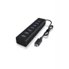 ICY BOX IB-HUB1700-C3 USB 3.2 Gen 1 (3.1 Gen 1) Type-C 5000 Mbit/s negro
