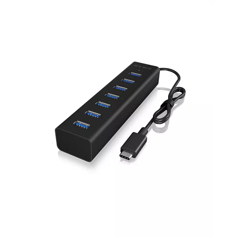 ICY BOX IB-HUB1700-C3 USB 3.2 Gen 1 (3.1 Gen 1) Type-C 5000 Mbit/s negro