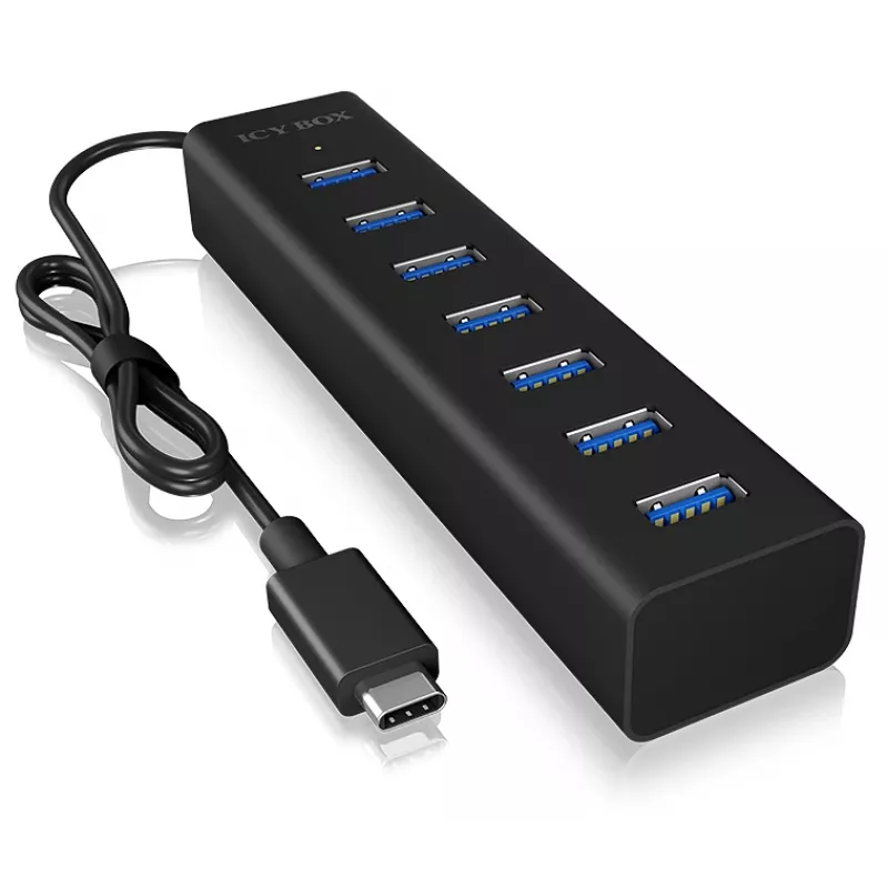 ICY BOX IB-HUB1700-C3 USB 3.2 Gen 1 (3.1 Gen 1) Type-C 5000 Mbit/s negro