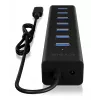 ICY BOX IB-HUB1700-C3 USB 3.2 Gen 1 (3.1 Gen 1) Type-C 5000 Mbit/s negro