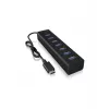 ICY BOX IB-HUB1700-C3 USB 3.2 Gen 1 (3.1 Gen 1) Type-C 5000 Mbit/s negro