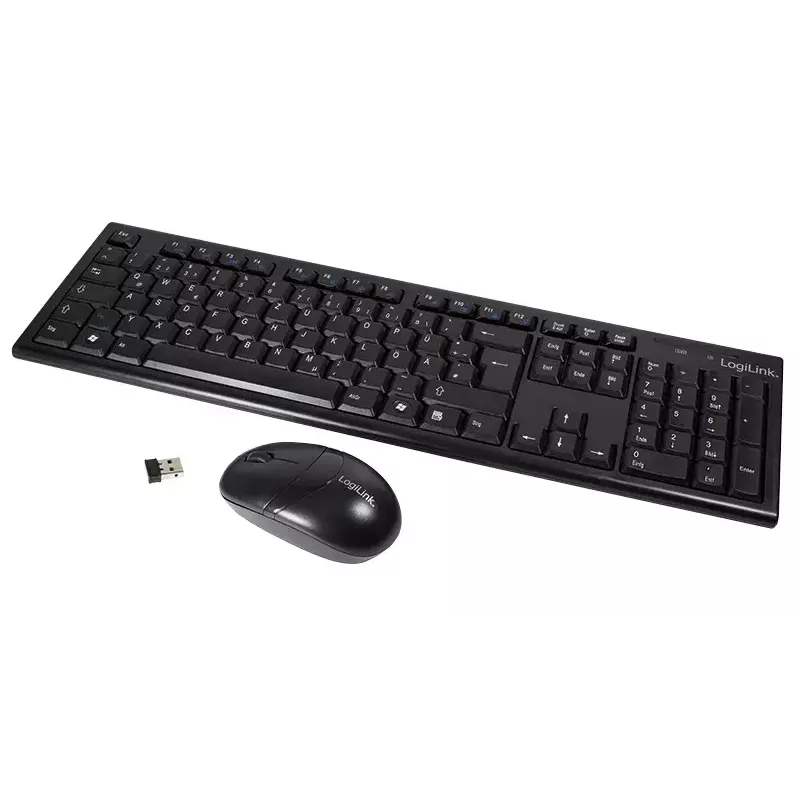 Conjunto inalámbrico de teclado y ratón LogiLink ID0104 negro