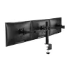 LogiLink BP0107 soporte de escritorio para tres monitores, 17-27 pulgadas, 7 kg por brazo, VESA 75x75/100x100, acero, negro